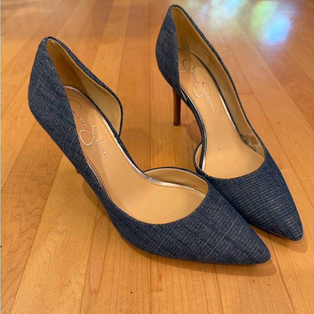 Jessica Simpson Denim Blue Heels